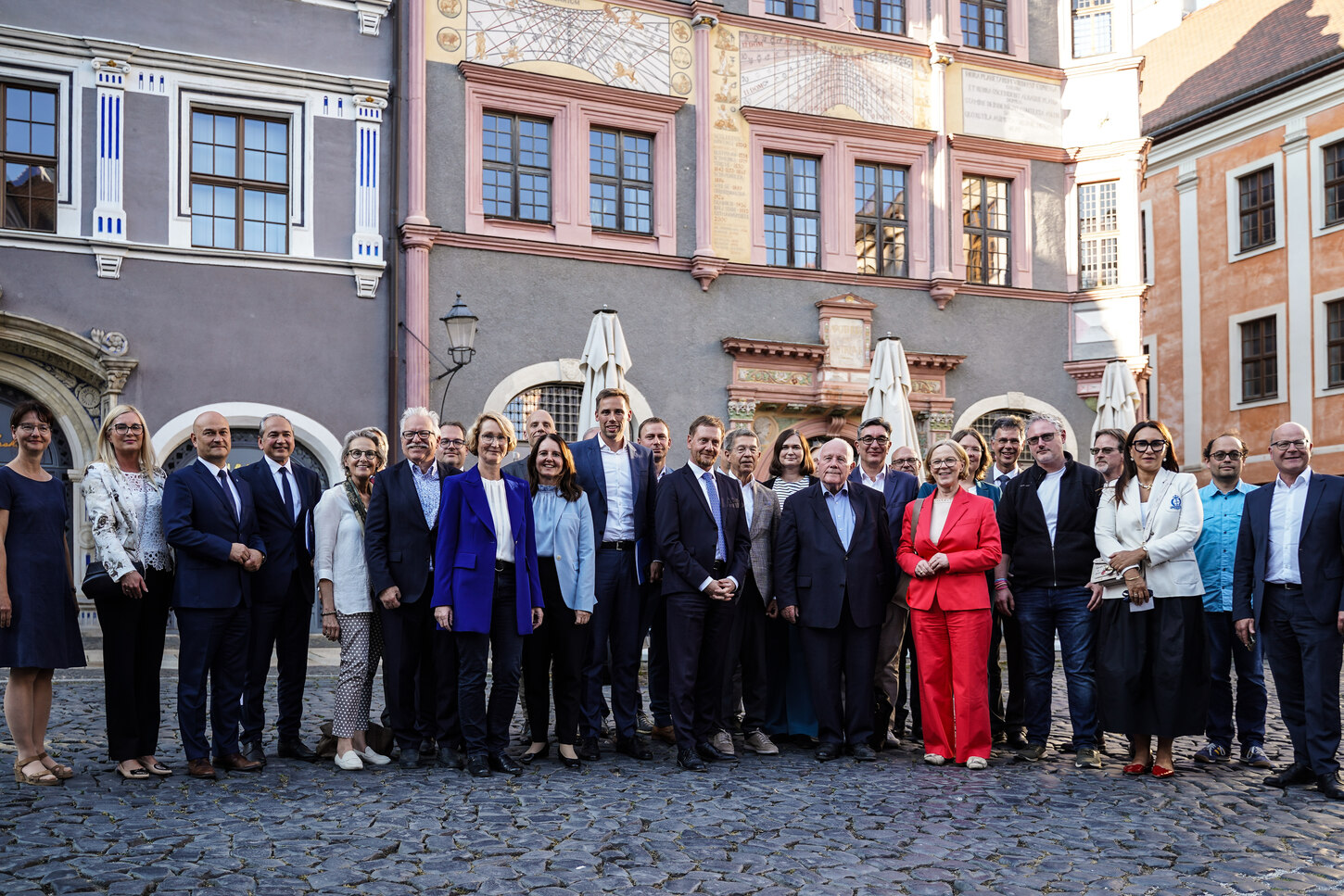 Gruppenfoto der Delegation zu den Großforschungszentren